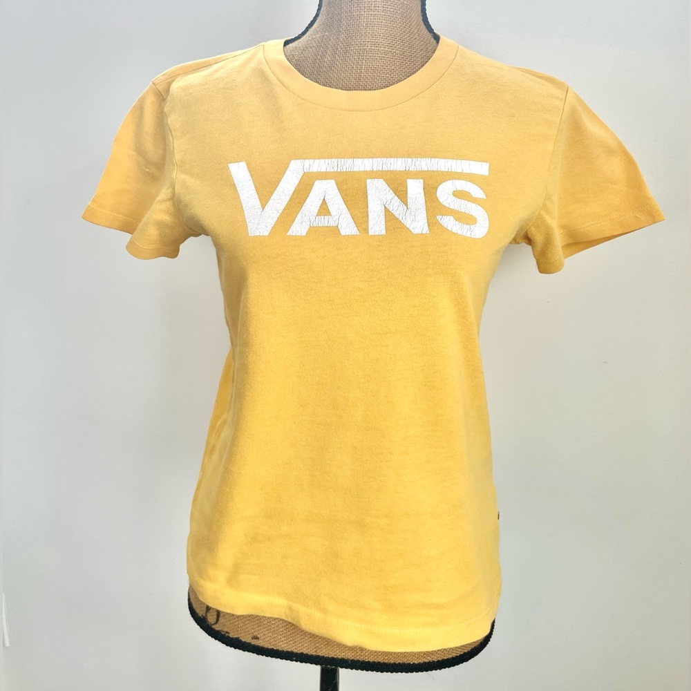 5/$20💥Vans Tee, Pale Canary Yellow & White Vans Logo, Short Sleeves, Crew Neck